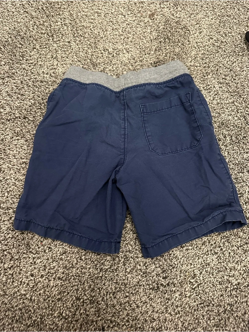 Carters  Pull-On Elastic Waist Shorts - Beige and Navy. Boys 5 - Picture 7 of 8